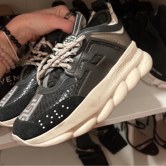 Versace women’s chain reaction sneakers. Good condition! - Picture 2 of 3